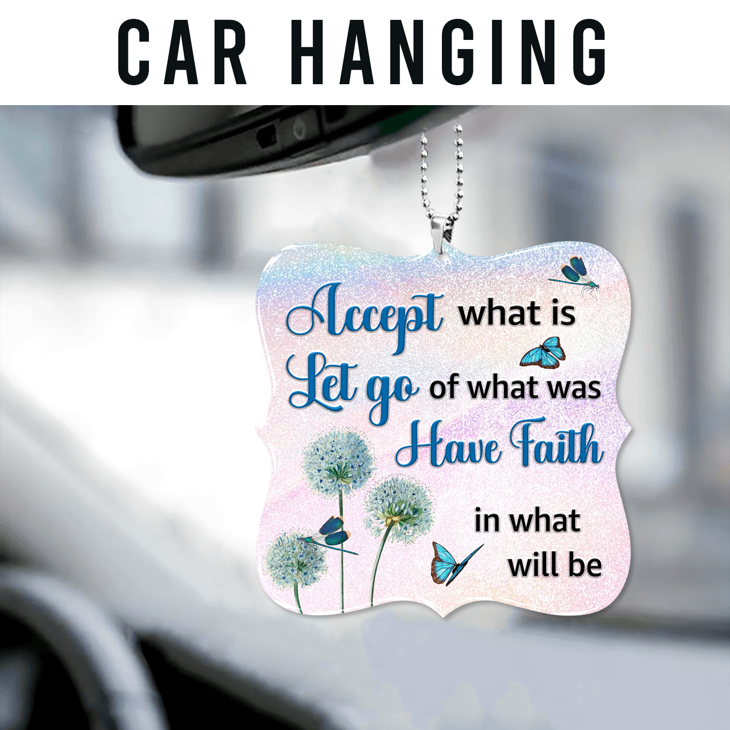 Dandelion Have Faith Christian Gifts For Women, Birthday Gifts For Women, Ornament Gift, Christmas Ornament Car Hanging