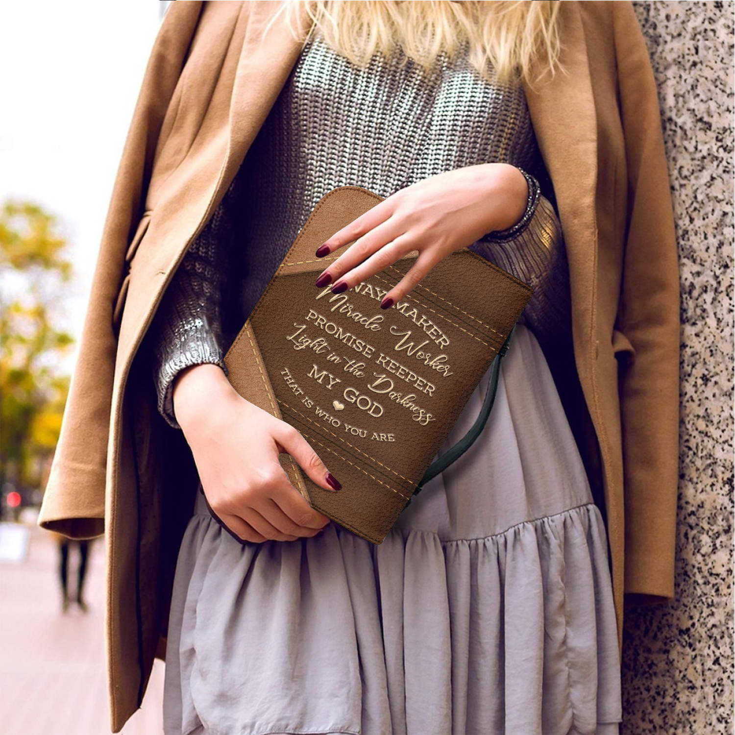Leather Way Maker Christian Personalized Bible Cover
