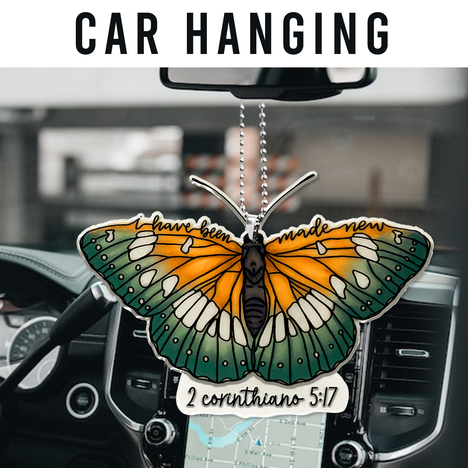 Butterfly I Have Been Made New Christian Gifts For Women, Birthday Gifts For Women, Ornament Gift, Christmas Ornament Car Hanging