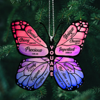 Pink Blue Butterfly You Are Identity In Christ Ornament Christmas Gift