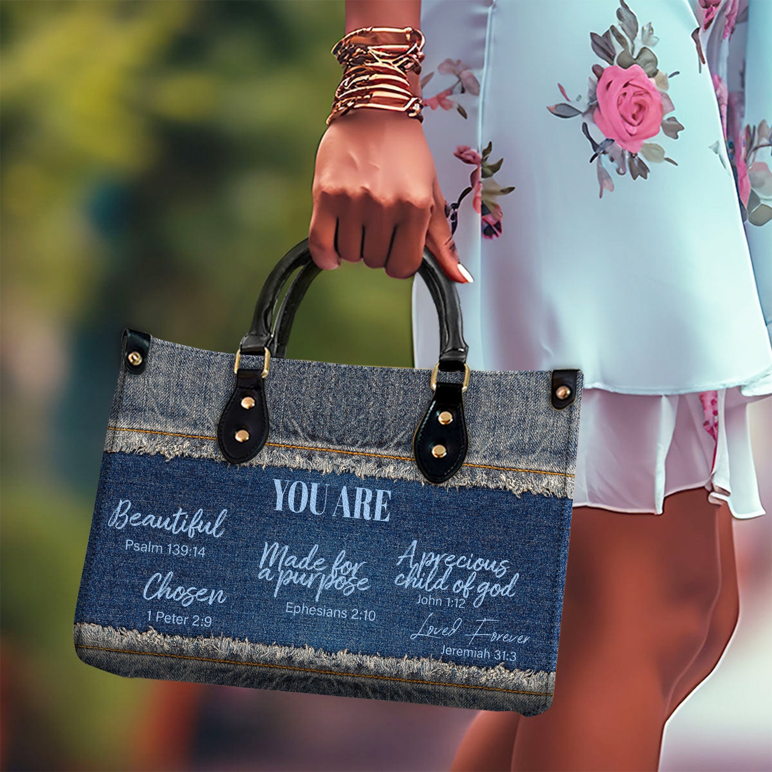 You Are Beautiful Bag Birthday Gift for Women, Christian Gift Leather Handbag