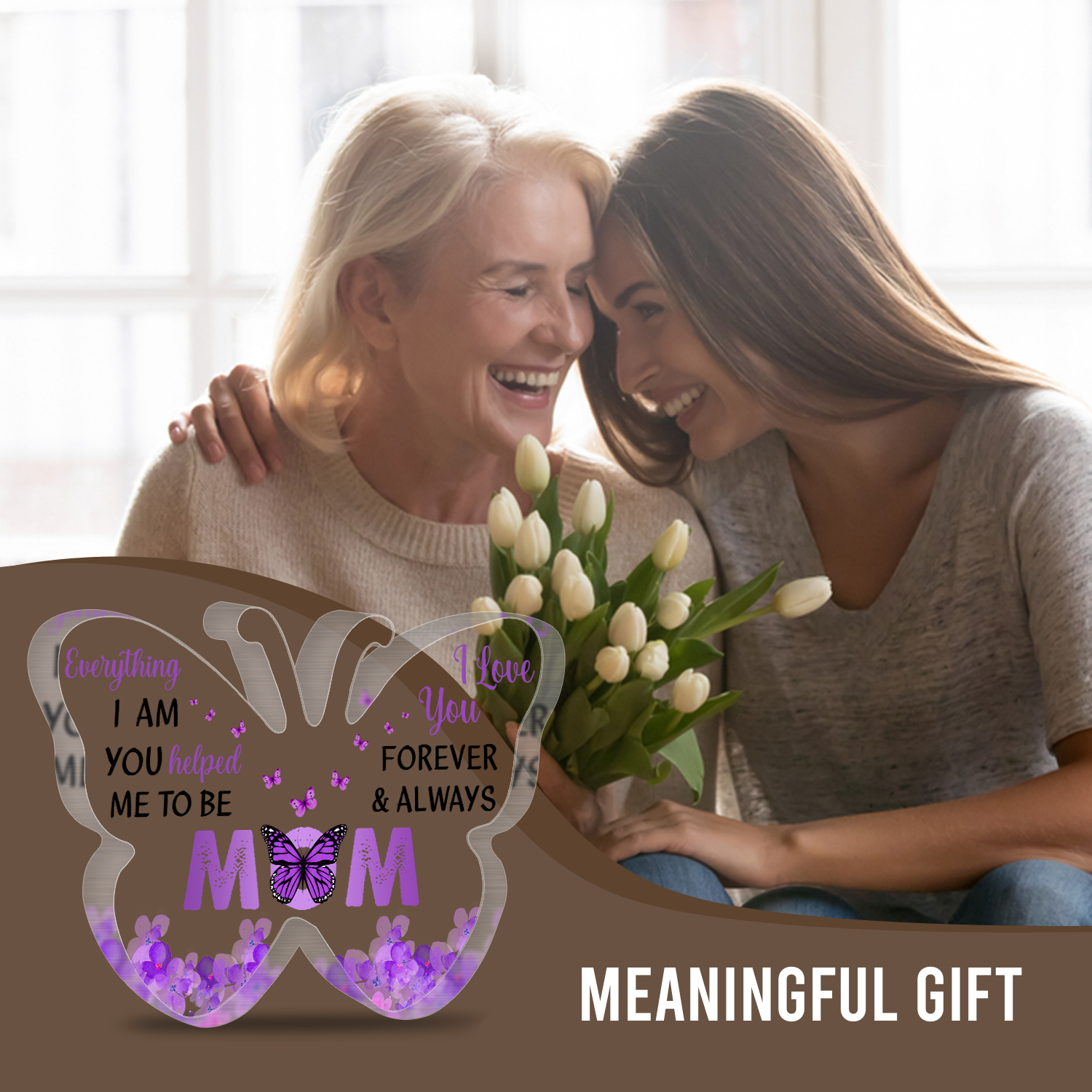 Butterfly I Love You Mom Acrylic Plaque Gift For Mom
