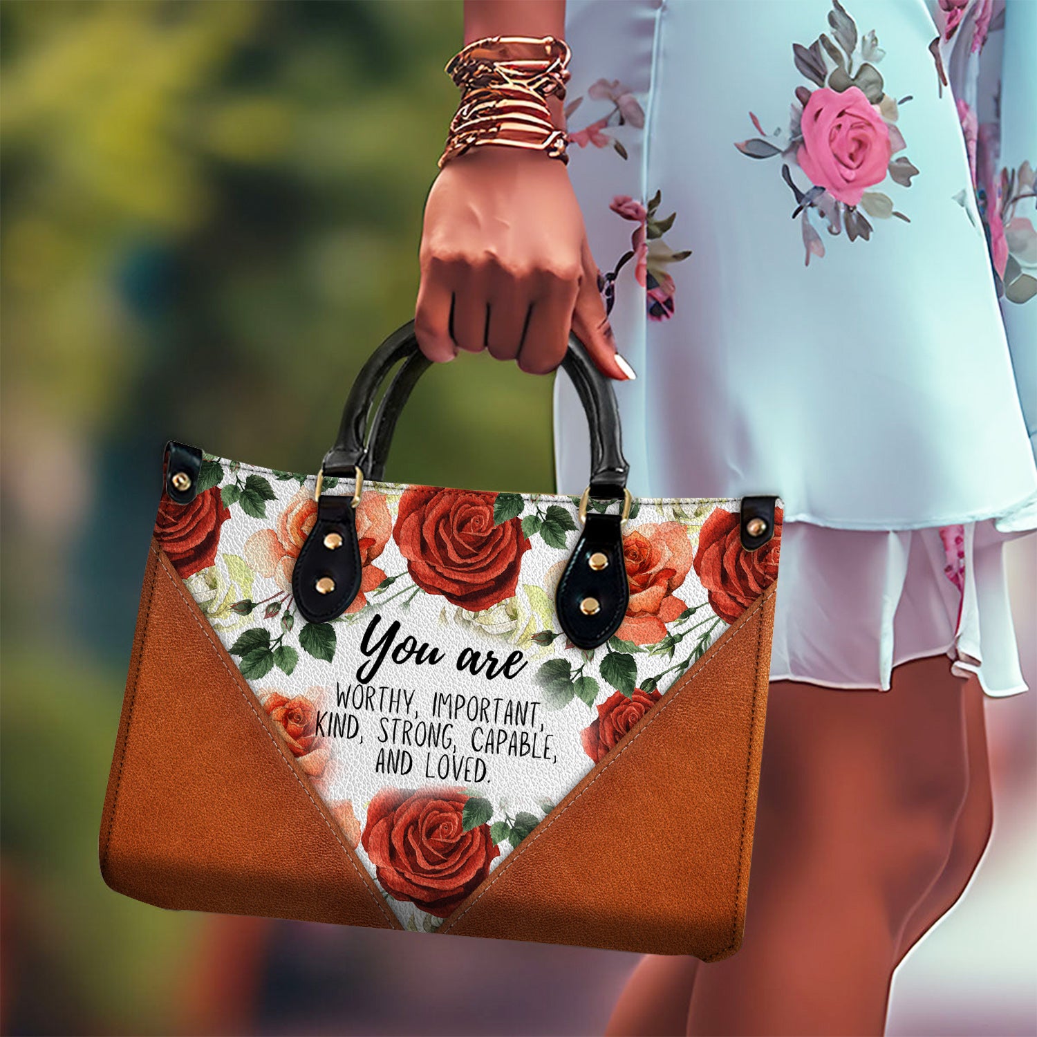 You Are Inspirational Quotes, Birthday Gift for Women, Christian Gift Leather Handbag