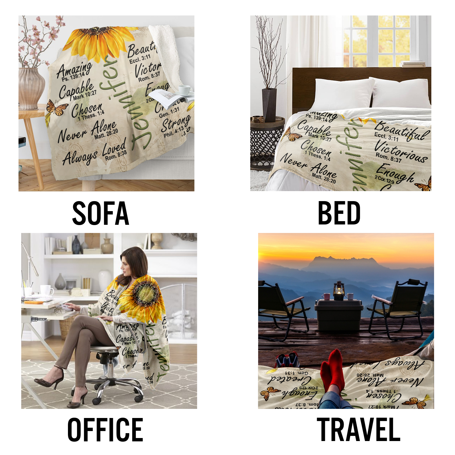 Blanket You Are Custom Name - Religious Throw Fleece Blanket