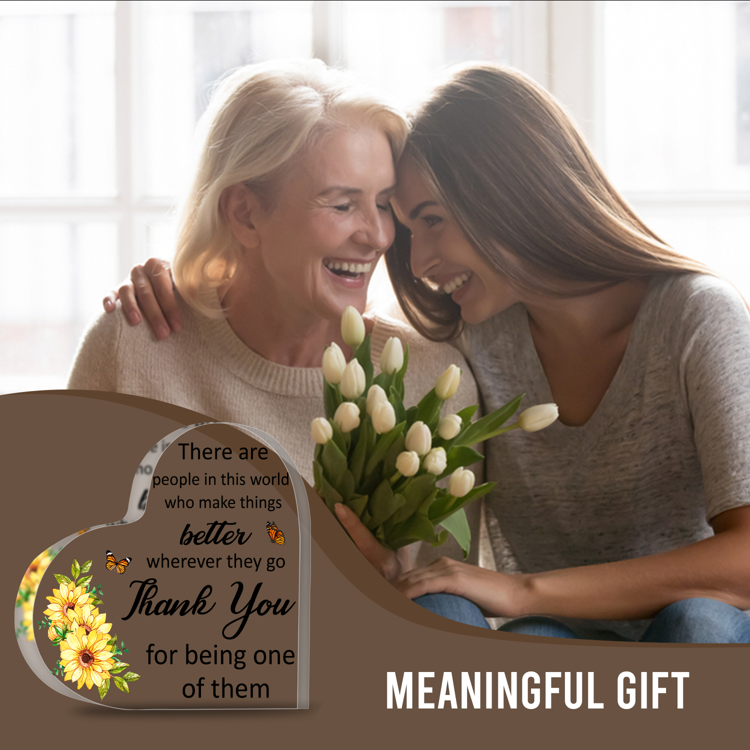 Sunflower Thank You Acrylic Plaque Christian Gifts