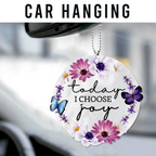 Daisy Flower Today I Choose Joy Christian Gifts For Women, Birthday Gifts For Women, Ornament Gift, Christmas Ornament Car Hanging