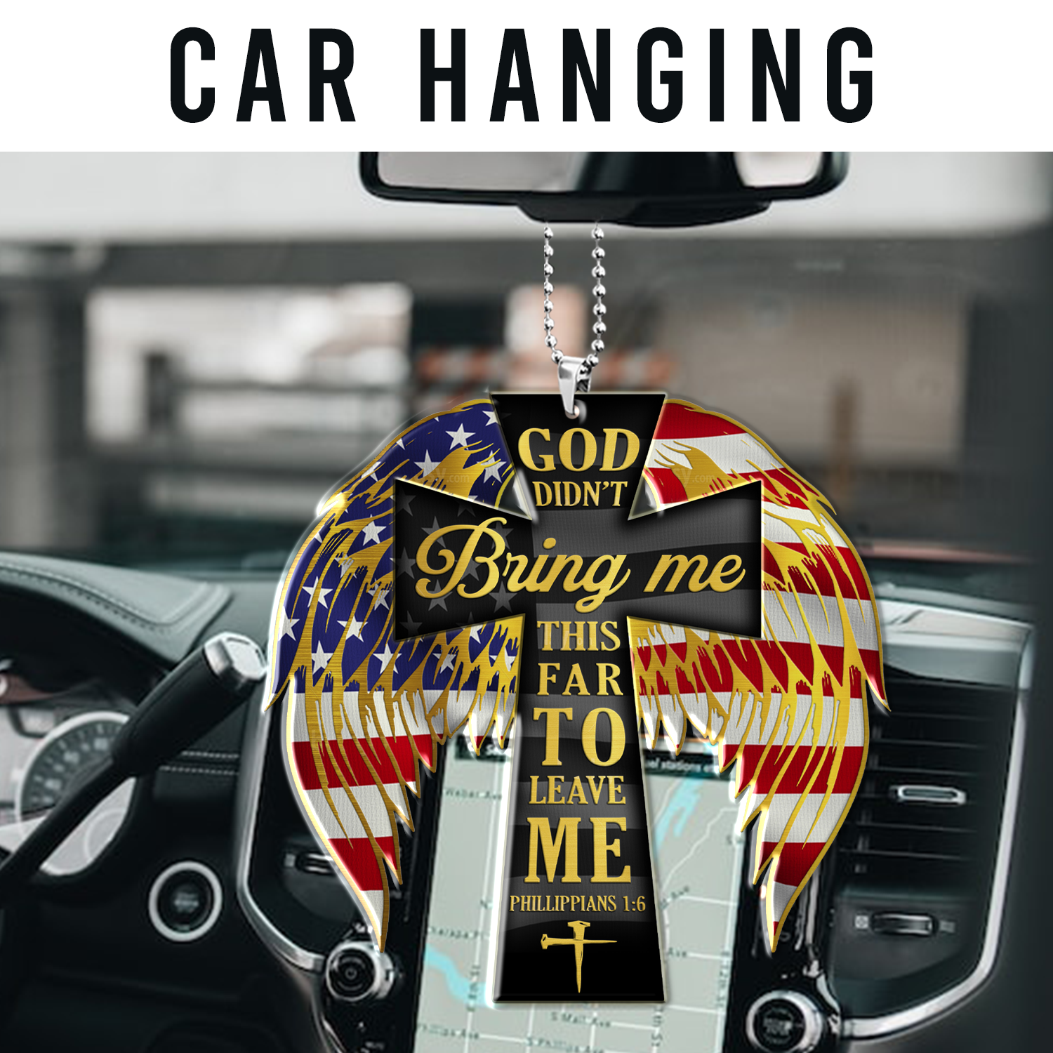 Cross Wings God Bring Me Christian Gifts For Women, Birthday Gifts For Women, Ornament Gift, Christmas Ornament Car Hanging