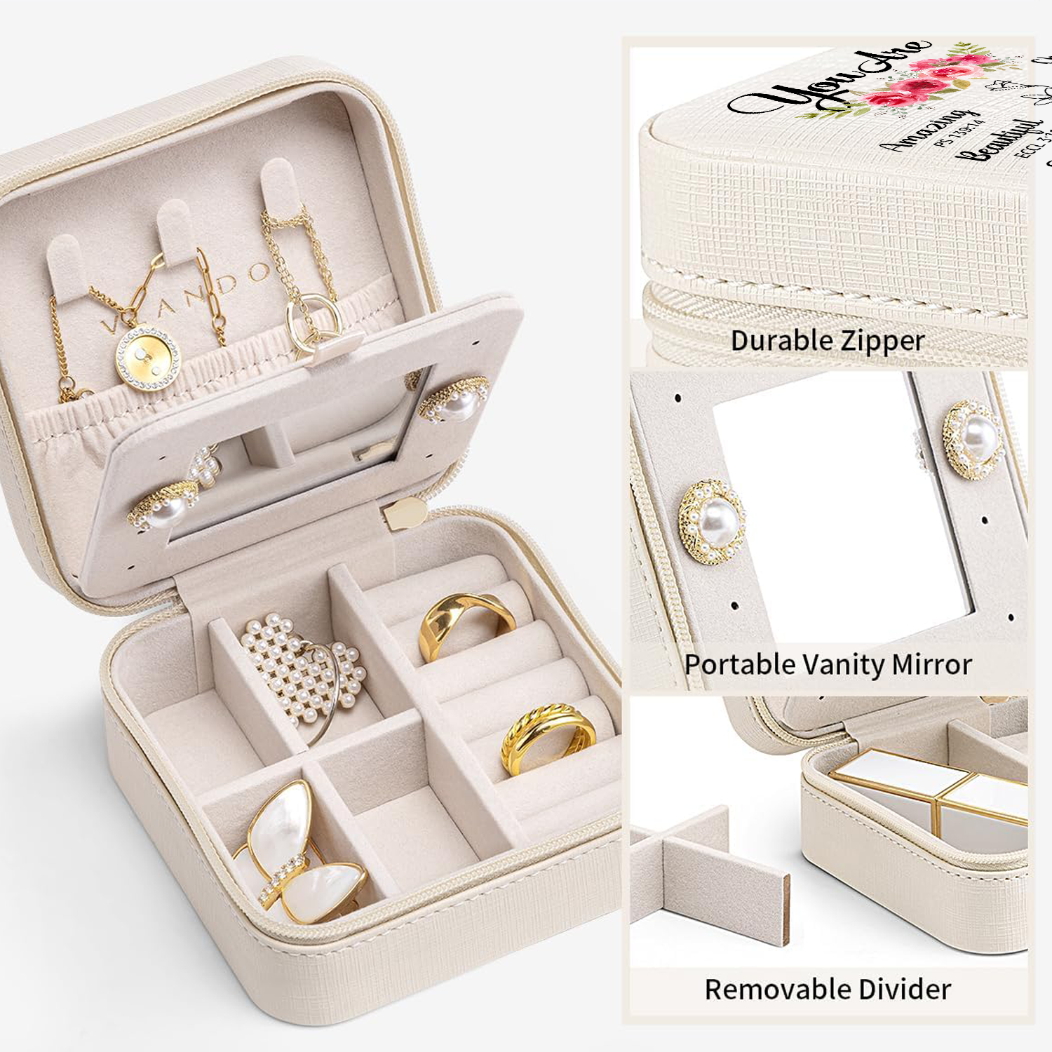 Floral You Are Jewelry Case for Women Gifts