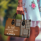 Every second He loves you Personalized Leather Handbag Christian Gifts Bible Verses Religious Gifts