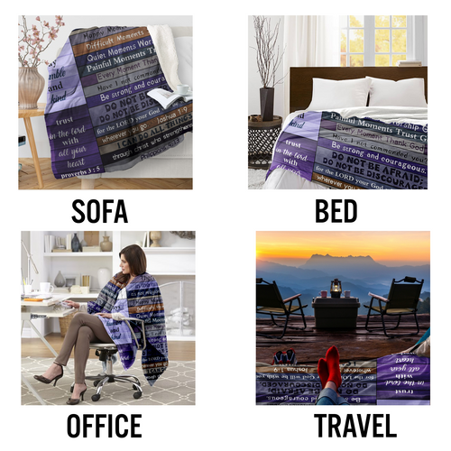 Christian Gifts for Women Faith Blanket - Religious Throw Fleece Blanket