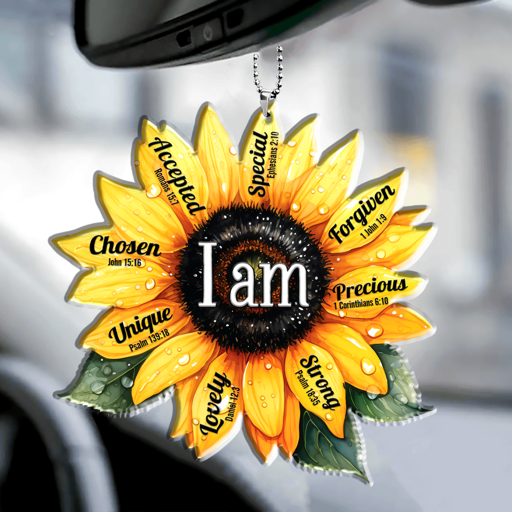 Sunflower You Are Christian Ornament Gift Bible Verse Christmas Ornament Car Hanging