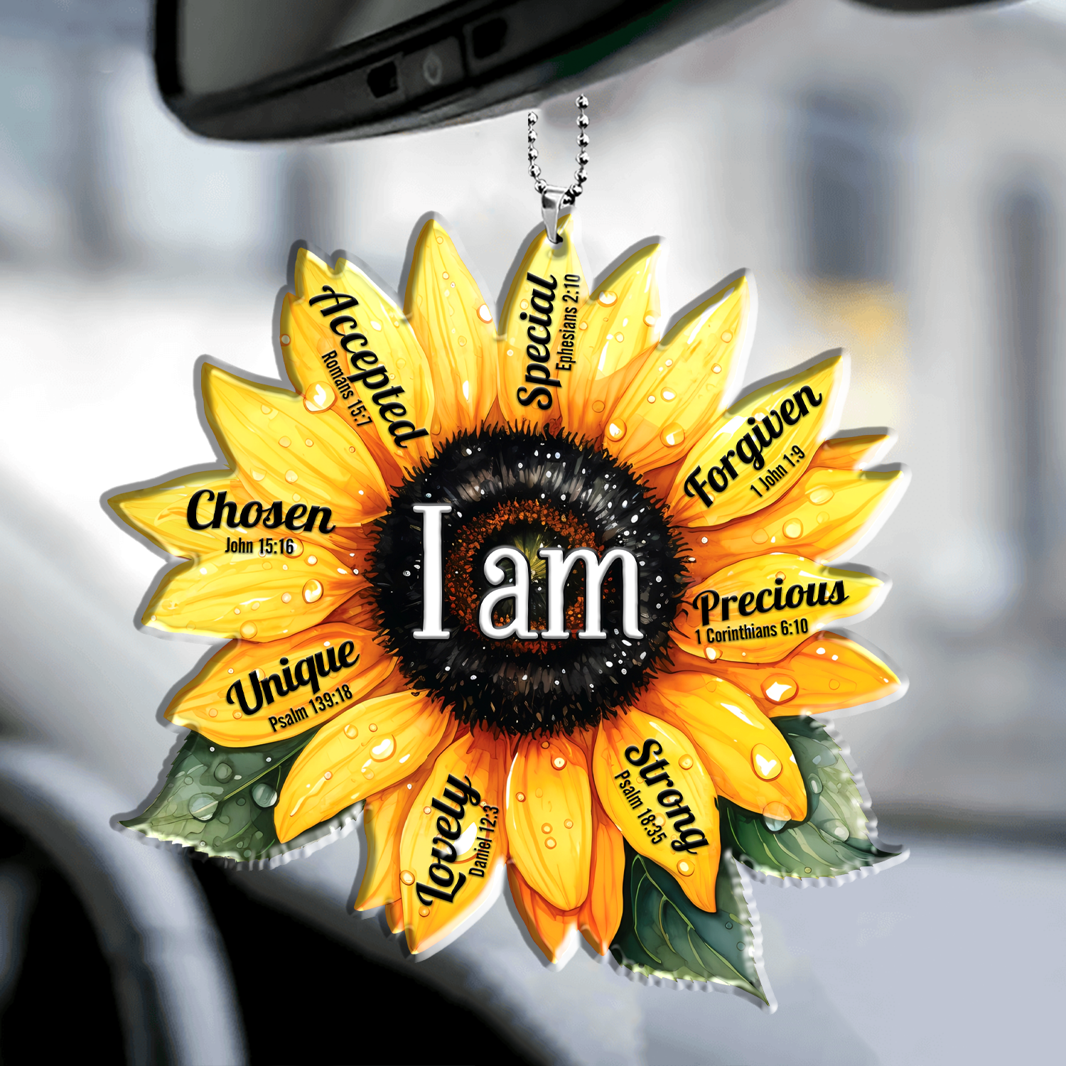 Sunflower You Are Christian Ornament Gift Bible Verse Christmas Ornament Car Hanging