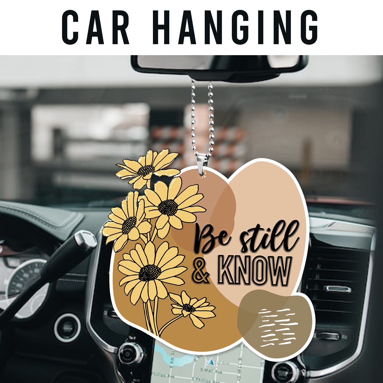 Flowers Be Still Christian Gifts For Women, Birthday Gifts For Women, Ornament Gift, Christmas Ornament Car Hanging