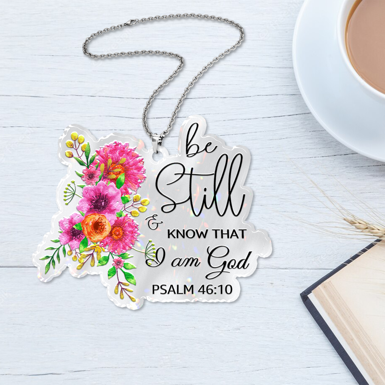 Flower Be Still Christian Gifts For Women, Birthday Gifts For Women, Ornament Gift, Christmas Ornament Car Hanging