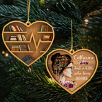 Bookshelf Just A Girl Who Loves Books 2 Sides Book Lovers Girl Custom Wooden Ornament