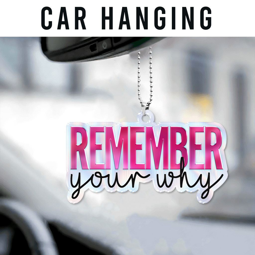 Pink Remember Your Why Christian Gifts For Women, Birthday Gifts For Women, Ornament Gift, Christmas Ornament Car Hanging