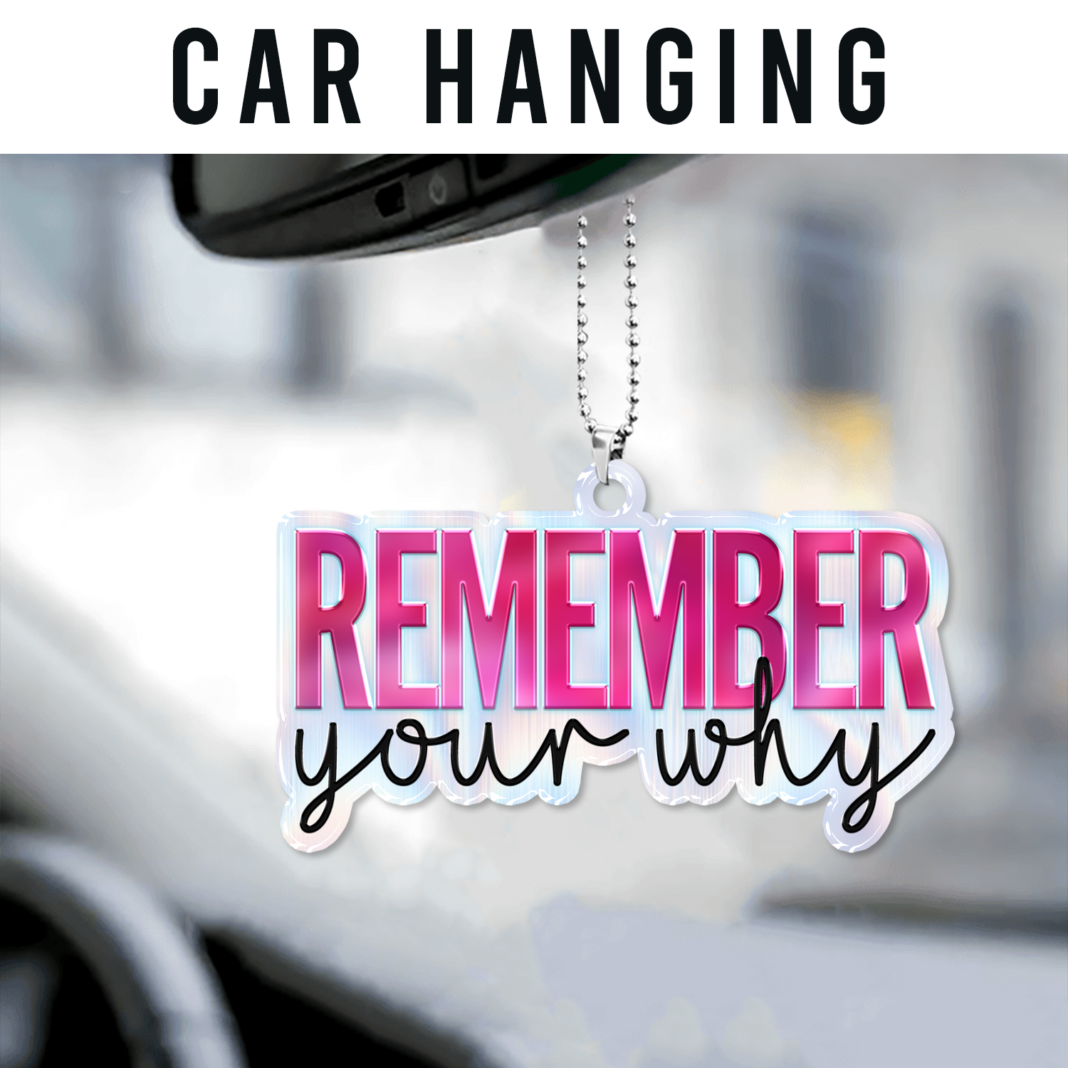 Pink Remember Your Why Christian Gifts For Women, Birthday Gifts For Women, Ornament Gift, Christmas Ornament Car Hanging