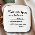 Trust In The Lord Ceramic Ring Dish Birthday Gifts Motivation Gifts For Women Men Inspirational Gifts