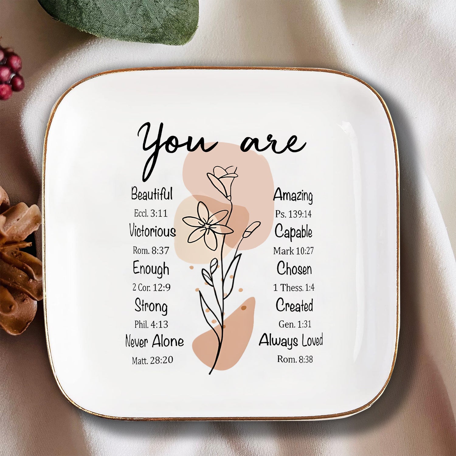 You Are Ceramic Ring Dish Christian Gifts for Women Birthday Gifts Religious Gifts Inspirational Gifts for Women Mothers Day Gifts