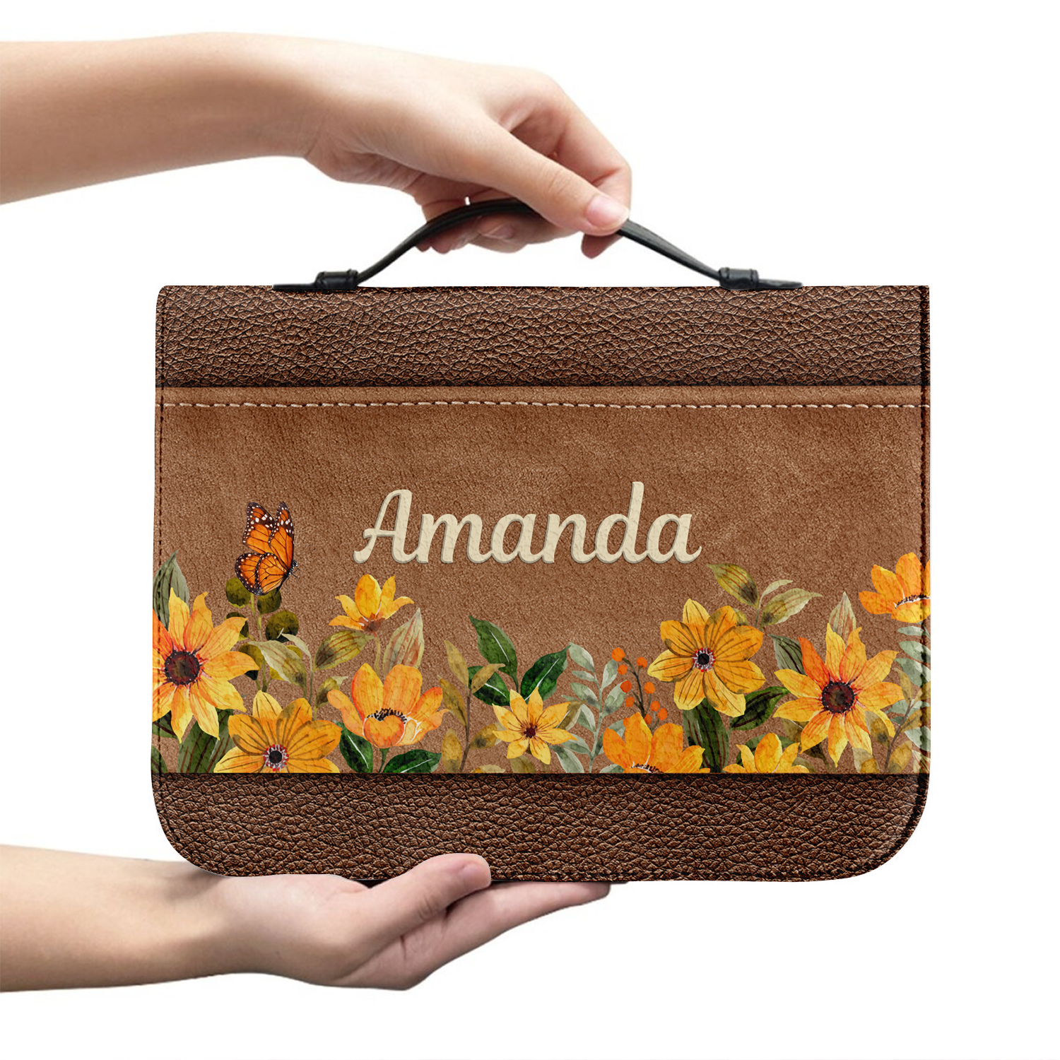 Sunflower Way Maker Christian Personalized Bible Cover