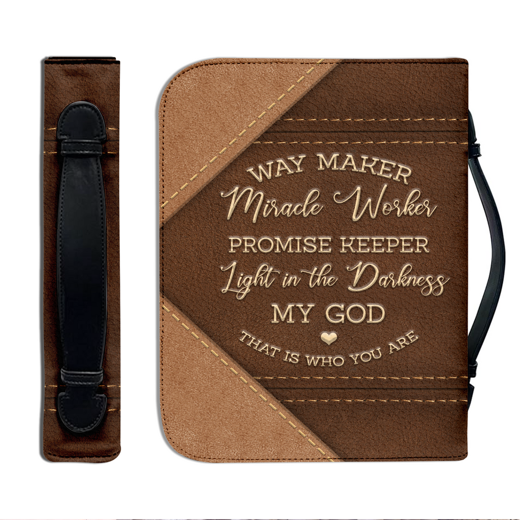 Leather Way Maker Christian Personalized Bible Cover