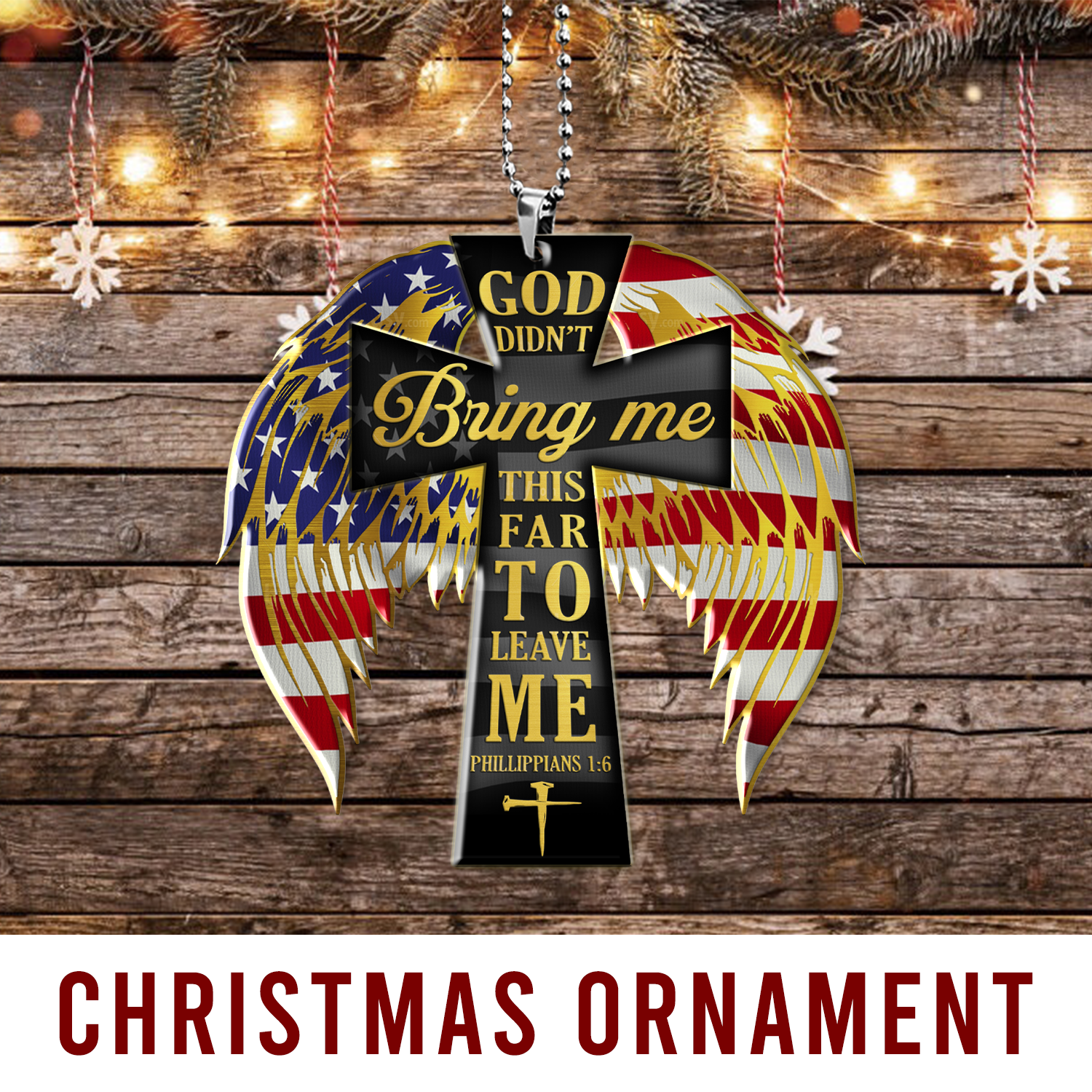 Cross Wings God Bring Me Christian Gifts For Women, Birthday Gifts For Women, Ornament Gift, Christmas Ornament Car Hanging