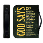 Sunflower God Says You Are Christian Personalized Bible Cover