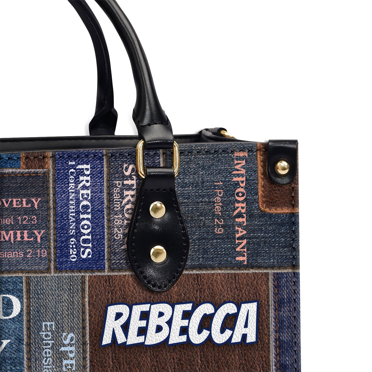 God Says I Am Everlasting Faith Personalized Leather Handbag