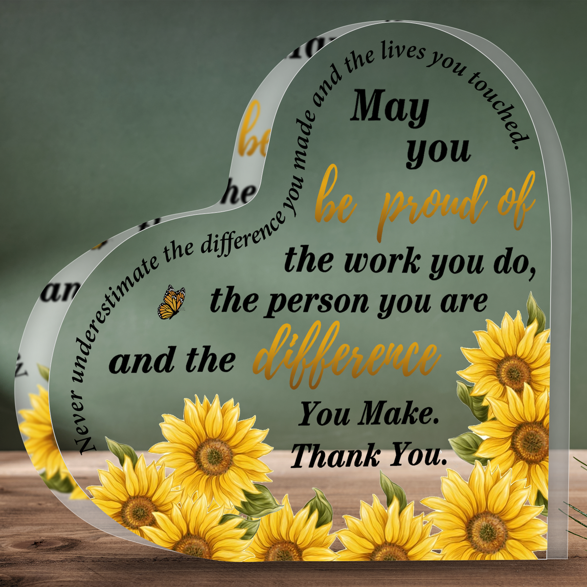 Thank You Acrylic Plaque Christian Gifts