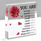 Flower Custom You Are Acrylic Plaque Christian Gifts