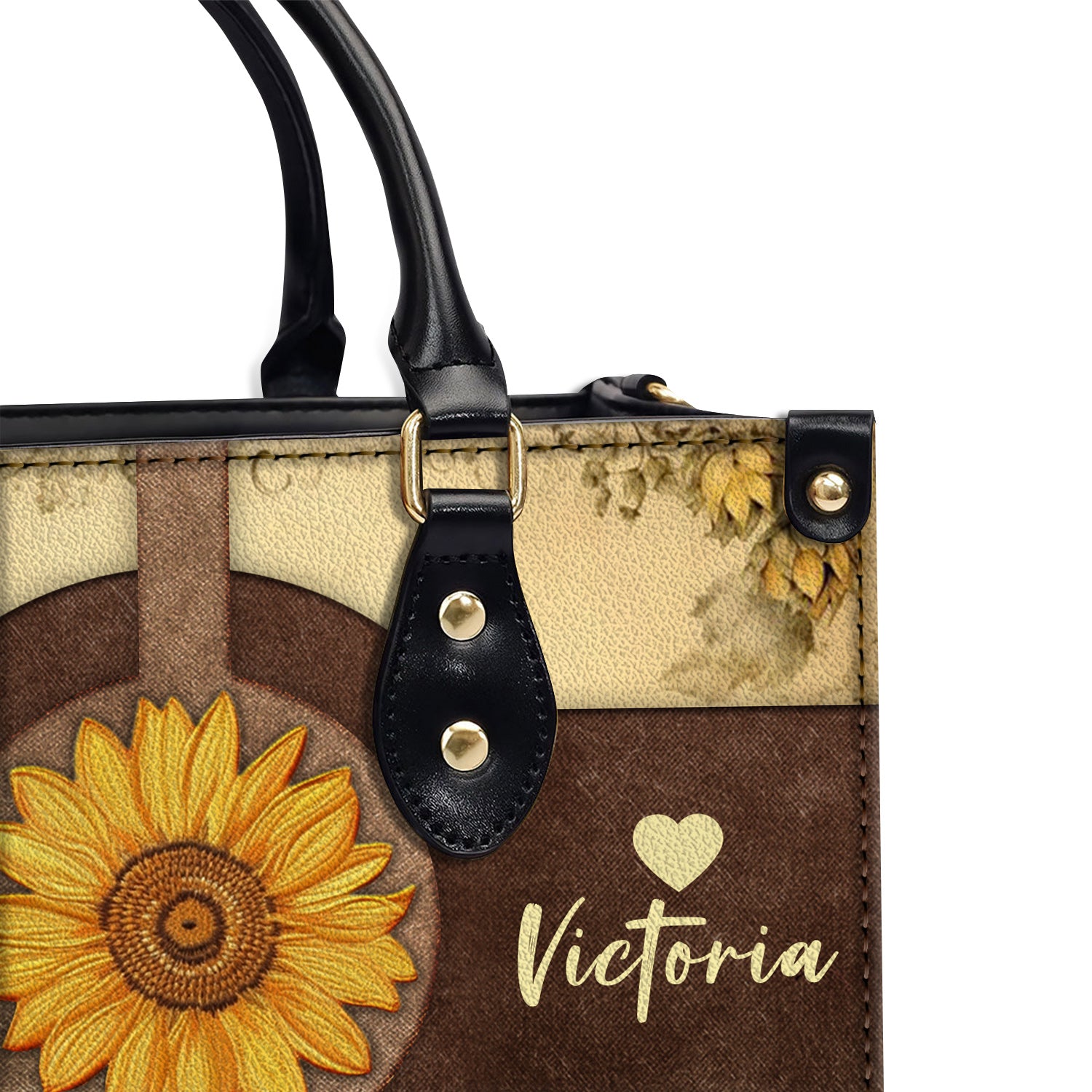 She will not fall Sunflower Style Personalized Leather Handbag