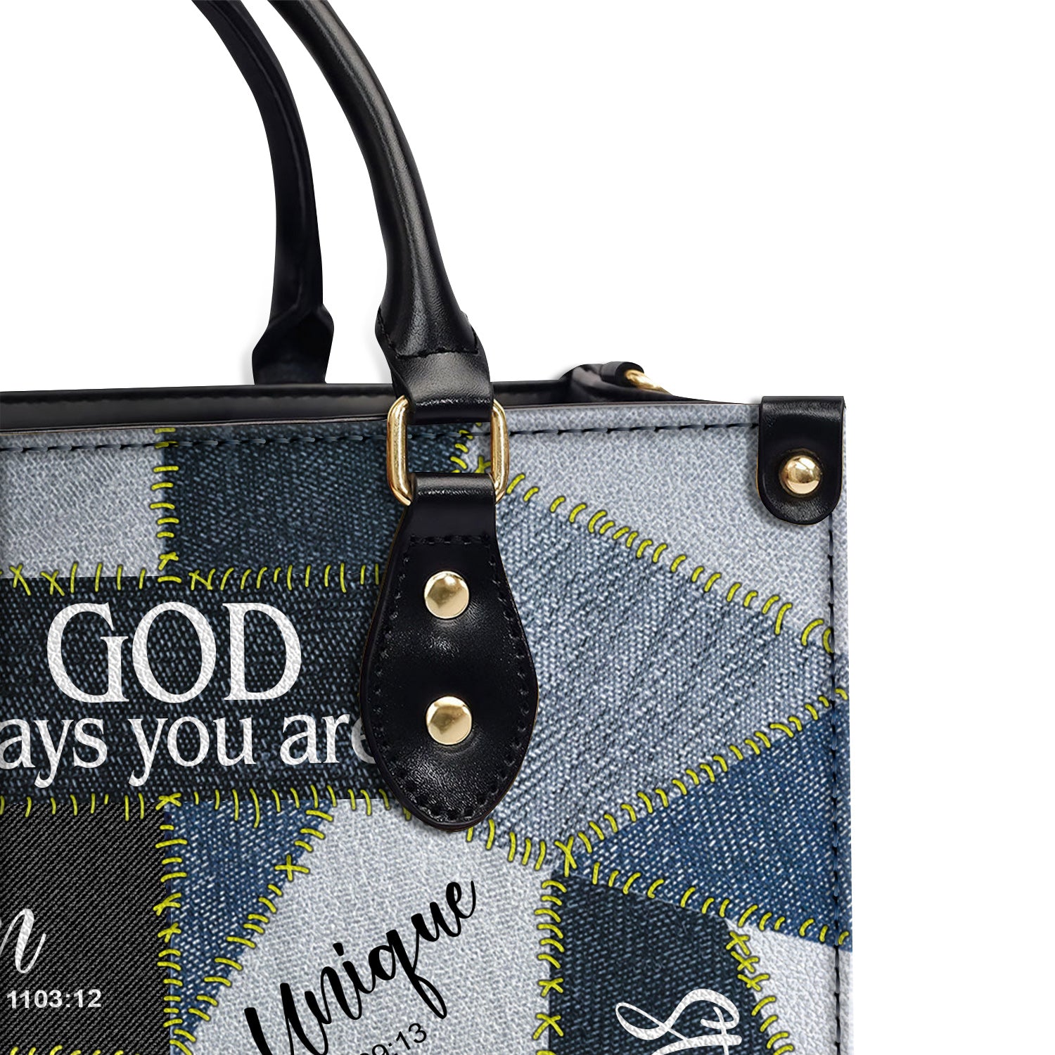 God Says You Are Everlasting Faith Leather Handbag