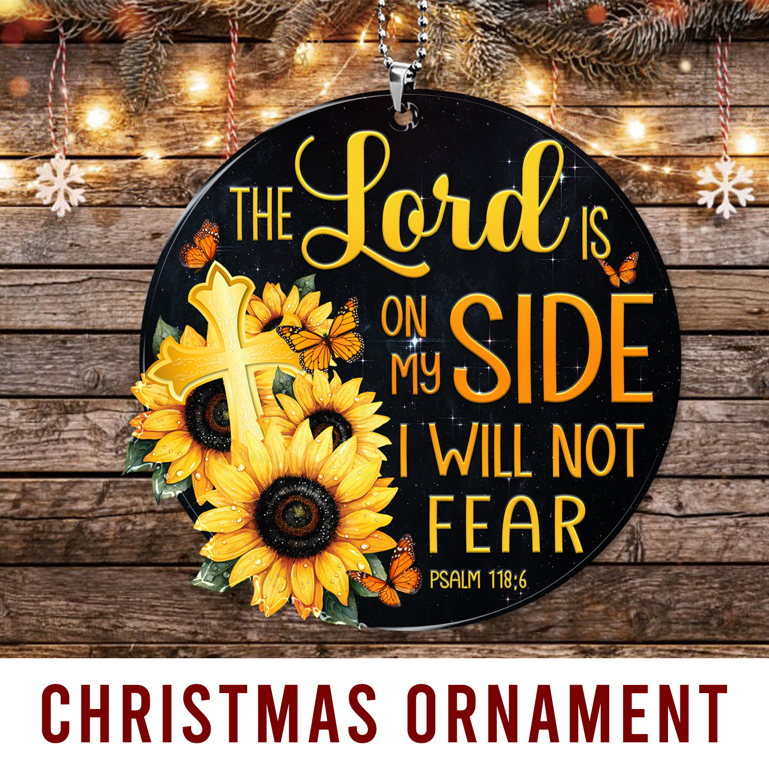 Sunflower The Lord Christian Gifts For Women, Birthday Gifts For Women, Ornament Gift, Christmas Ornament Car Hanging