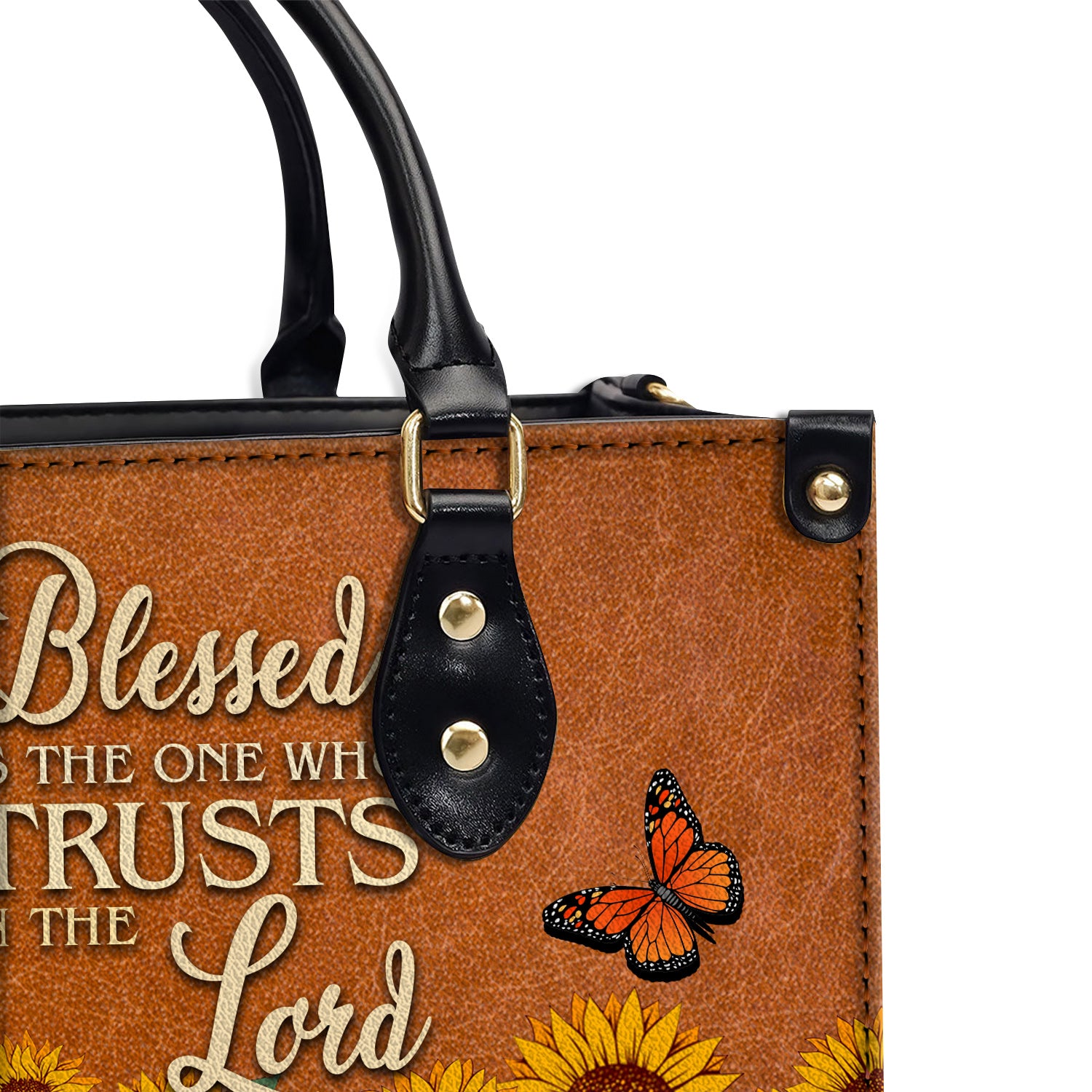 Blessed Is The One Who Trusts In The Lord Leather Handbag