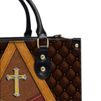 Everywhere I Go, I Bring Jesus With Me Personalized Leather Handbag Christian Gifts Bible Verses Religious Gifts