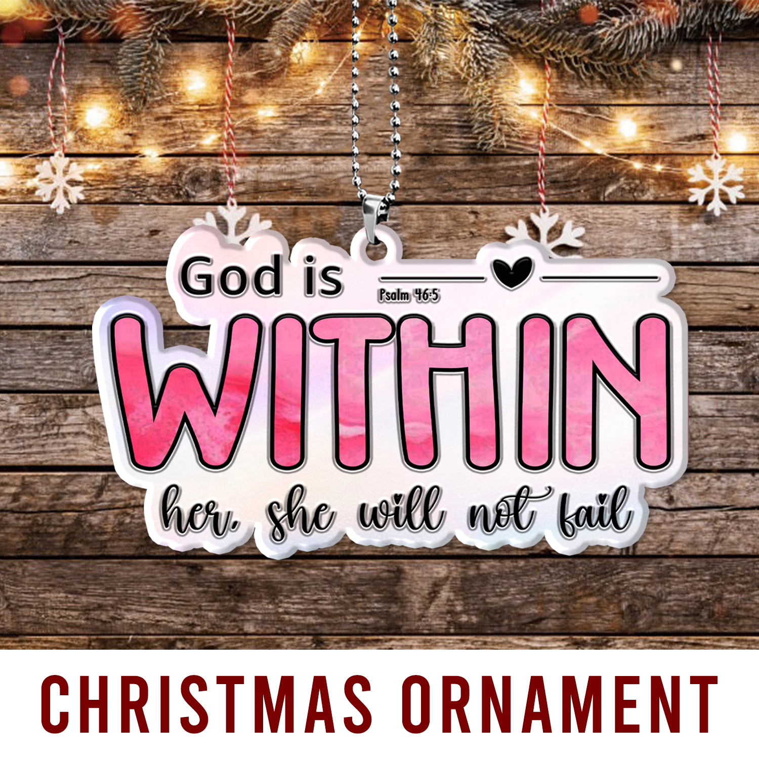 God Is Within Her Christian Gifts For Women, Birthday Gifts For Women, Ornament Gift