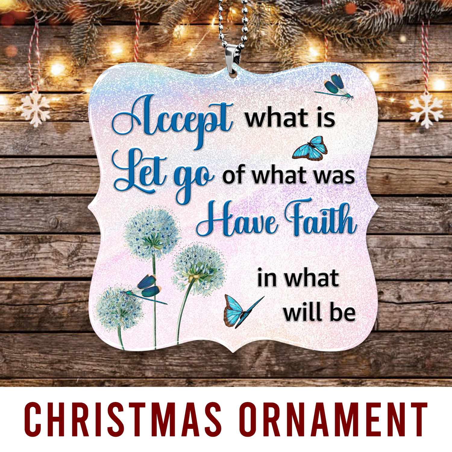 Dandelion Have Faith Christian Gifts For Women, Birthday Gifts For Women, Ornament Gift, Christmas Ornament Car Hanging