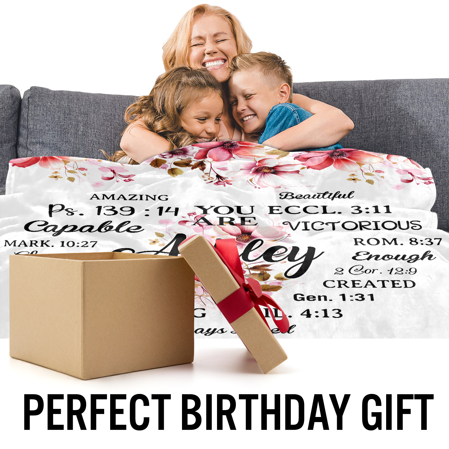 Christian Gifts Blanket Custom Name - Religious Throw Fleece Blanket