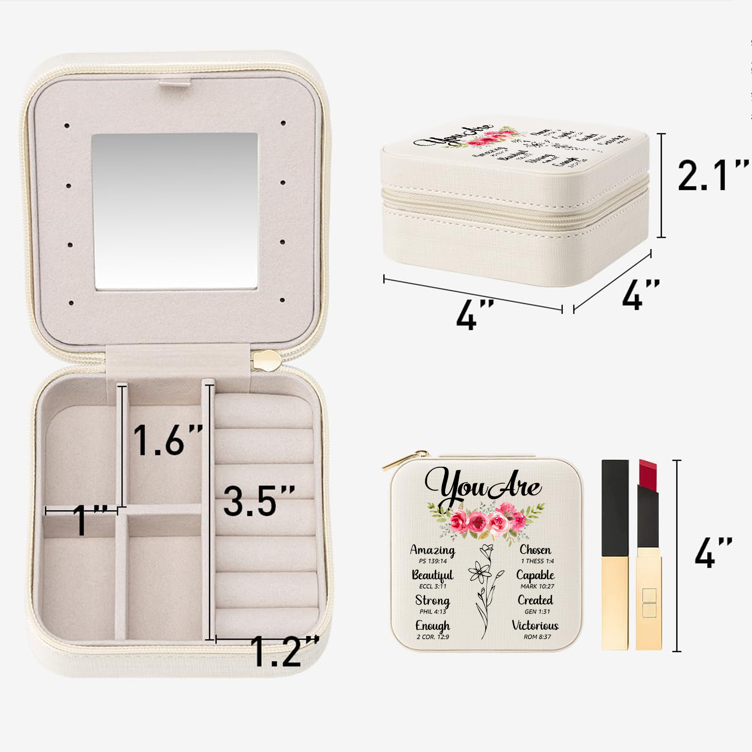 Floral You Are Jewelry Case for Women Gifts