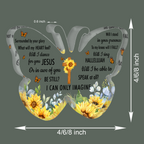 Butterfly Sunflower Surrounded By Your Glory Acrylic Plaque Christian Gifts
