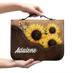 Sunflower Thank God Christian Personalized Bible Cover