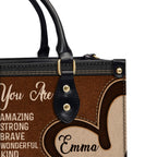 You Are Unique Vintage Style Personalized Leather Handbag