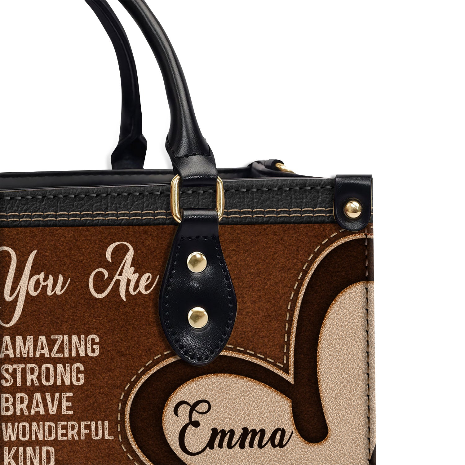 You Are Unique Vintage Style Personalized Leather Handbag