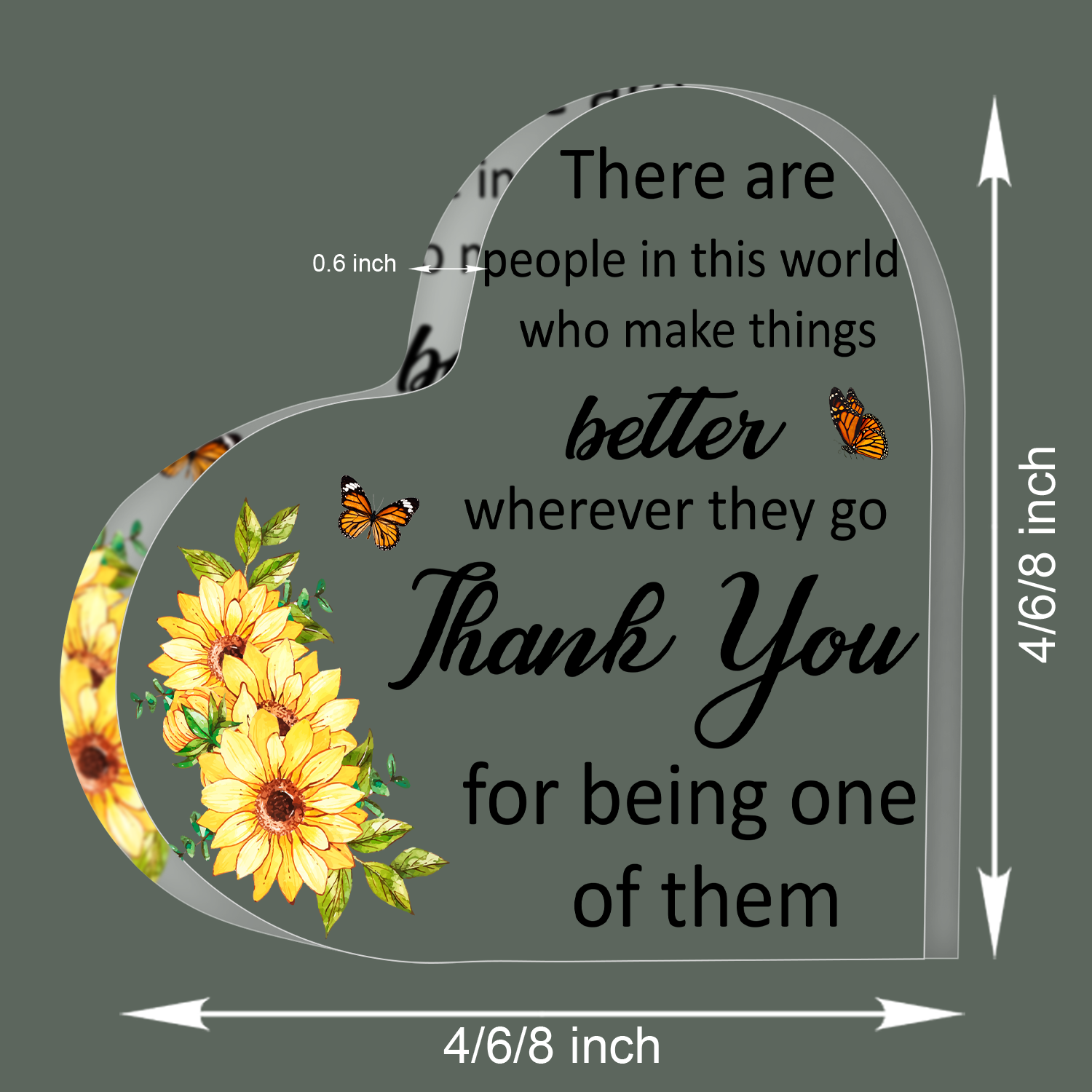 Sunflower Thank You Acrylic Plaque Christian Gifts