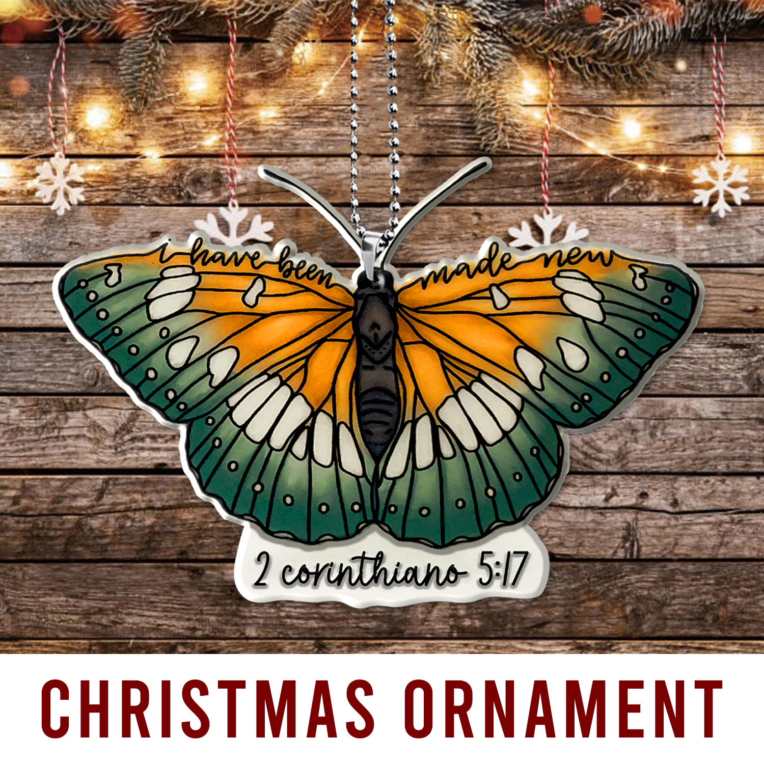 Butterfly I Have Been Made New Christian Gifts For Women, Birthday Gifts For Women, Ornament Gift, Christmas Ornament Car Hanging