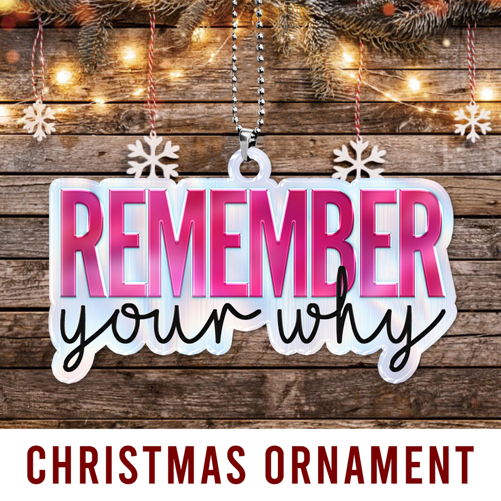 Pink Remember Your Why Christian Gifts For Women, Birthday Gifts For Women, Ornament Gift, Christmas Ornament Car Hanging