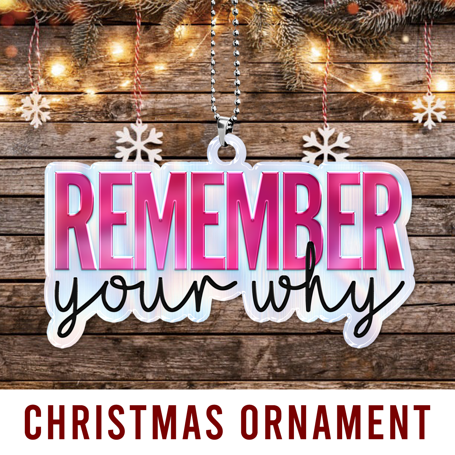 Pink Remember Your Why Christian Gifts For Women, Birthday Gifts For Women, Ornament Gift, Christmas Ornament Car Hanging