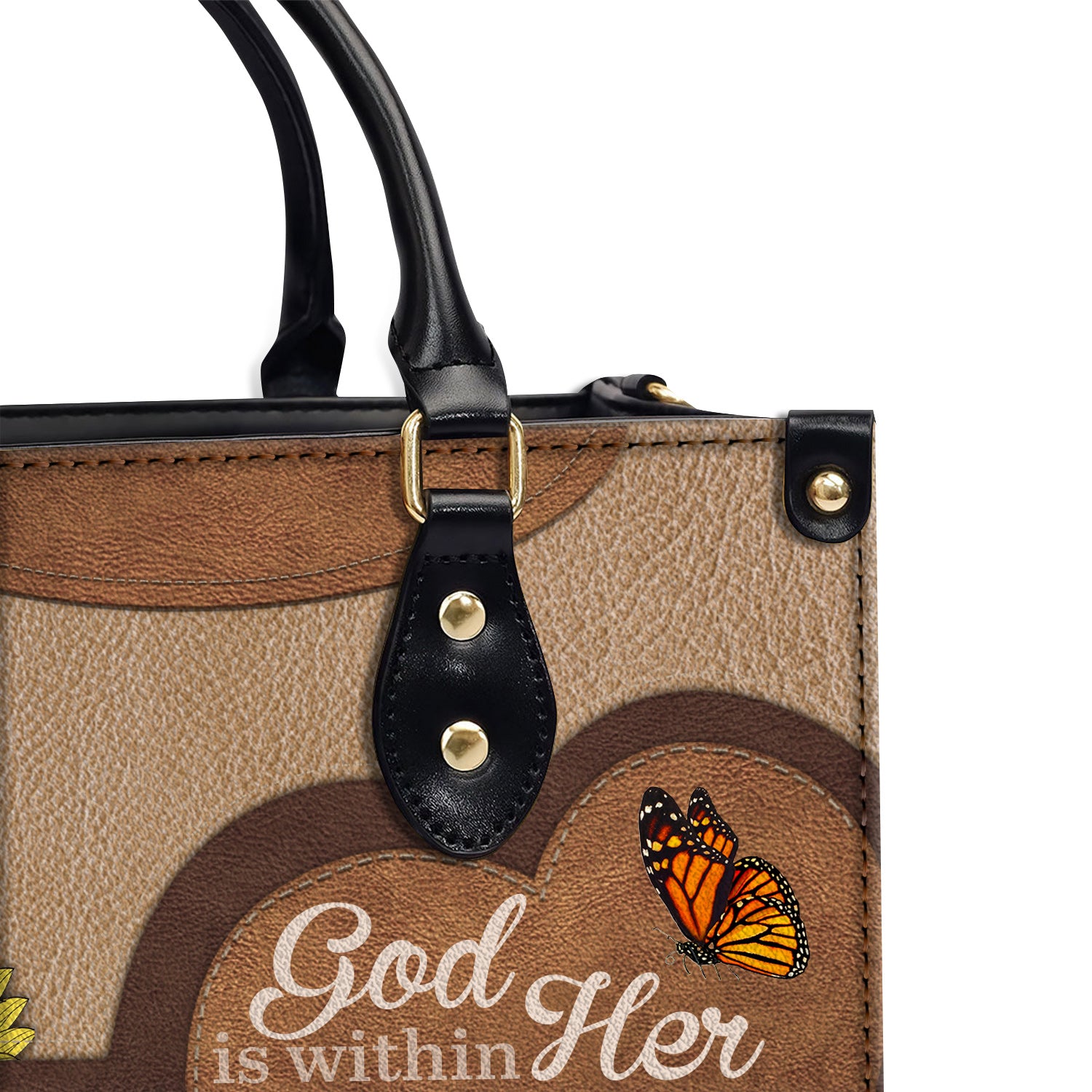 God Is Within Her She Is Not Fall Christian Gift Inspirational Religious Gift Personalized Leather Handbag