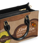 God Is Within Her She Is Not Fall Christian Gift Inspirational Religious Gift Personalized Leather Handbag