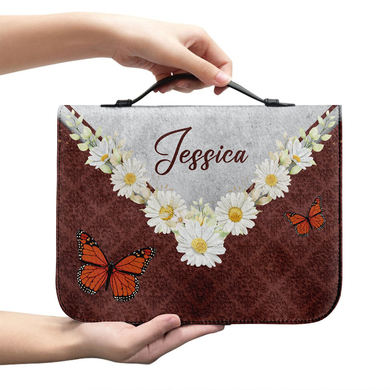 Daisy Butterfly Amazing Grace Christian Personalized Bible Cover